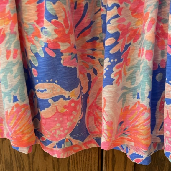 Lilly Pulitzer Zaylee Off Shoulder Blouse Top Lace Sleeve Elastic Neck Medium - Picture 4 of 10